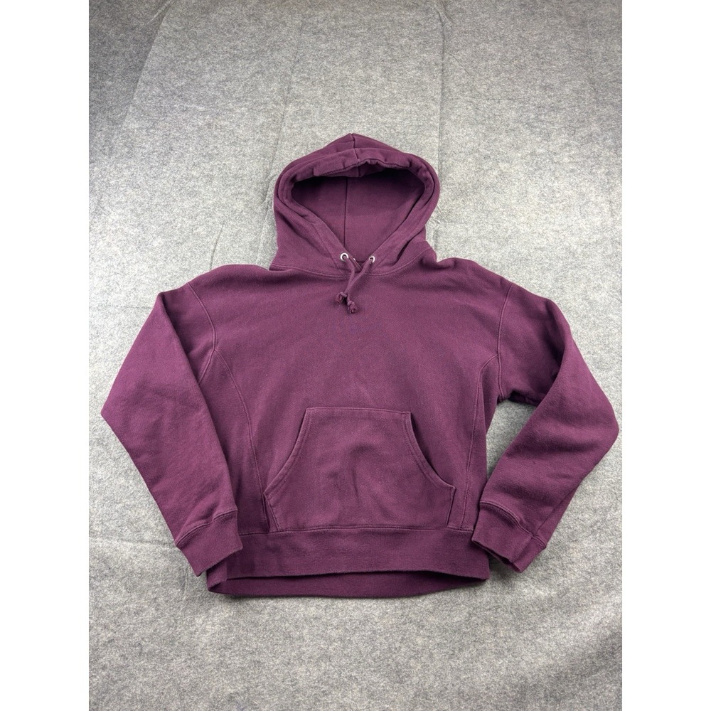 Champion Purple Reverse Weave Hooded/Hoodie Pullover Sweatshirt Unisex S‎